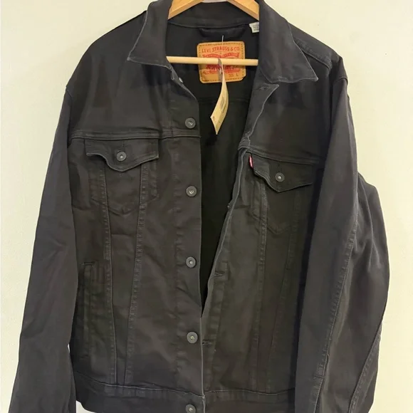 Levi's Men's Black Denim Jacket L - Picture 3 of 6